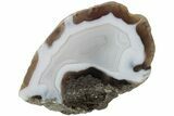 Polished Banded Agate Nodule Pair - Kerrouchen, Morocco #186916-1